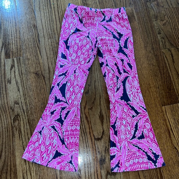 Lilly Pulitzer girls Tola Flare pants size Large (8-10) in Coco Safari - Picture 2 of 5